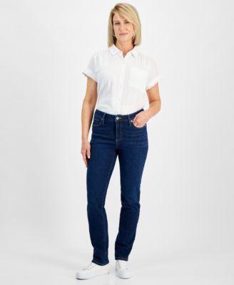 Petite Mid Rise Slim Leg Jeans, Created for Macy's Product Image