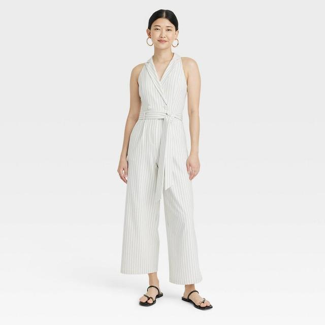 Womens Overt Occasion Jumpsuit - A New Day Cream Striped Product Image