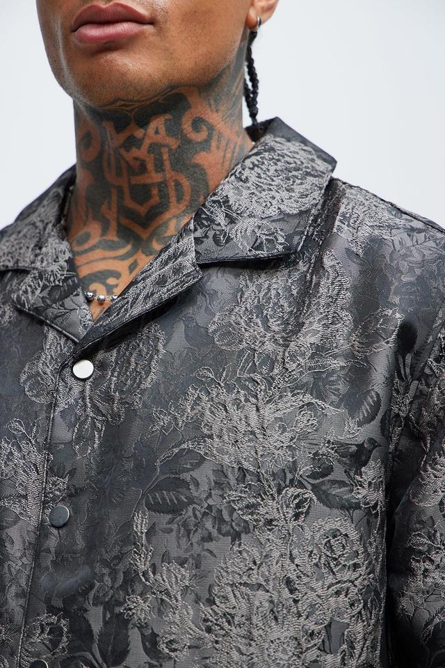 Harrison Jacquard Shirt - Charcoal Product Image