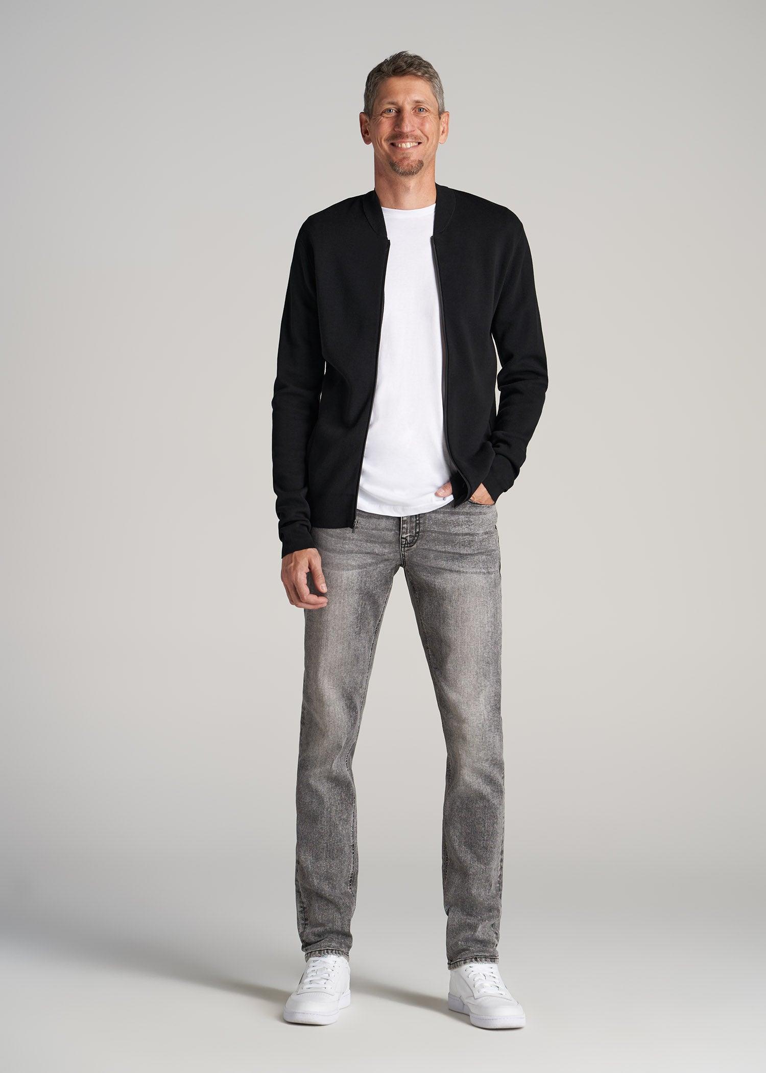 Dylan SLIM-FIT Jeans for Tall Men in Washed Faded Black Product Image