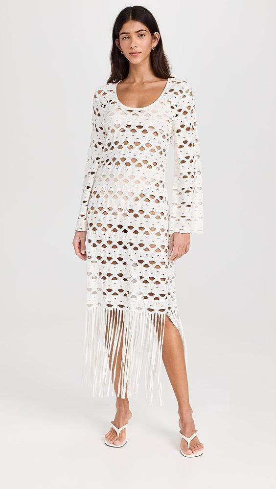 SIMKHAI Pierce Fringe Midi Dress | Shopbop Product Image