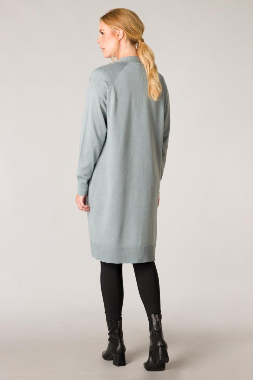 Long mist open front cardigan Female Product Image