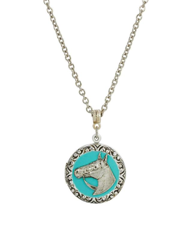 2028 Enamel Horse Necklace Product Image