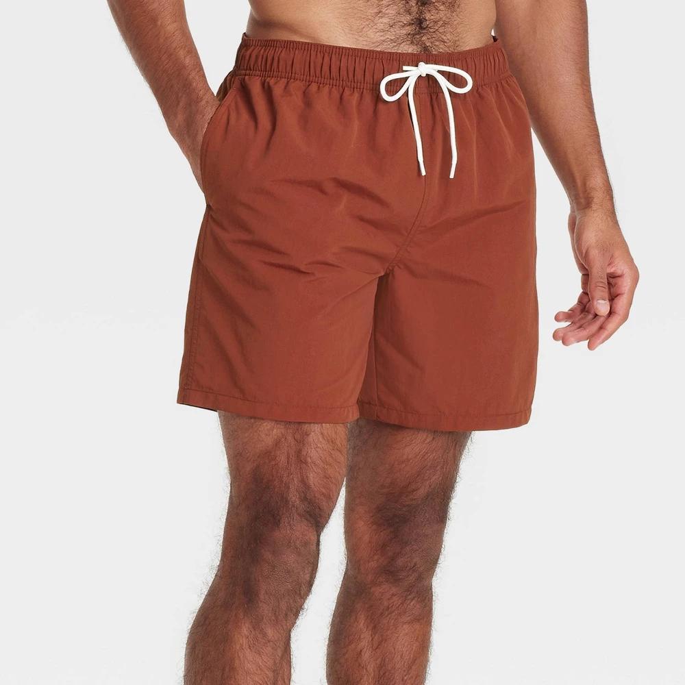 Mens 7 Swim Shorts - Goodfellow & Co Brown XS Product Image