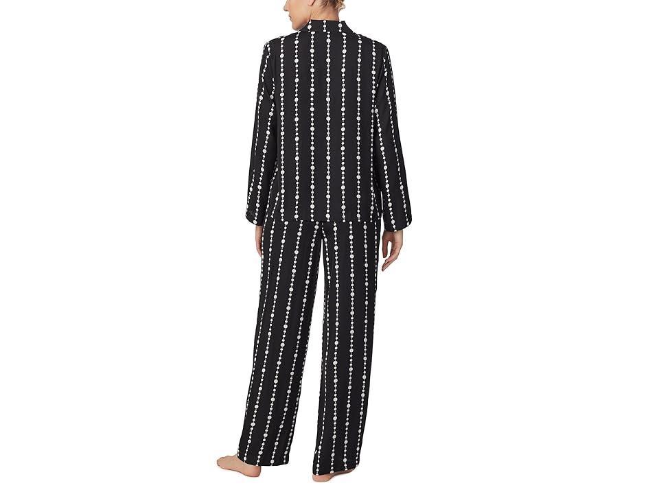 Kate Spade New York Long Notch PJ Set Pearls) Women's Pajama Sets Product Image