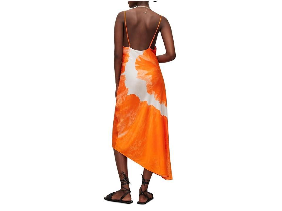 AllSaints Alexia Mariana Dress (Orange Tie-Dye) Women's Clothing Product Image