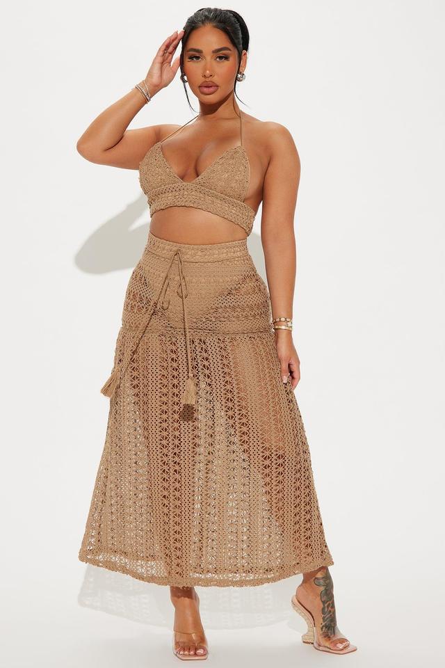 Kalina Crochet Skirt Set - Mocha Product Image