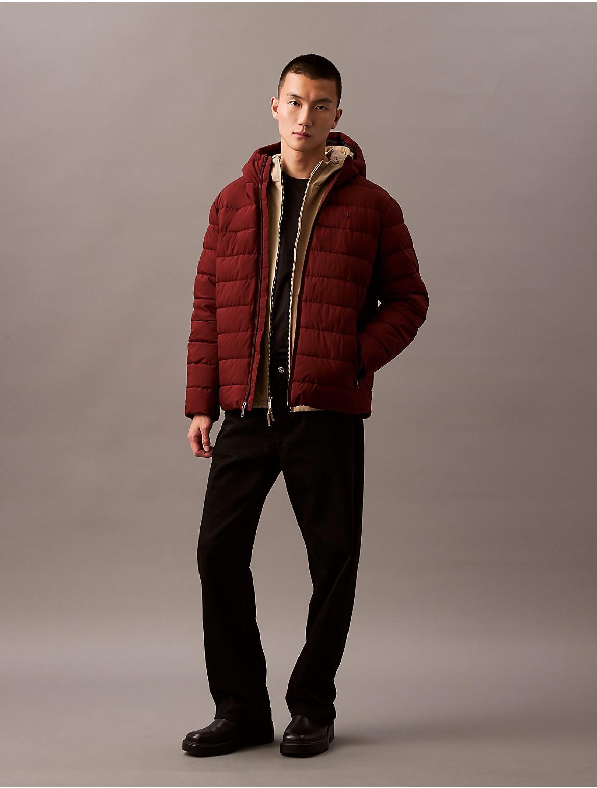 Calvin Klein Mens Midweight Packable Coat - Red - M Product Image