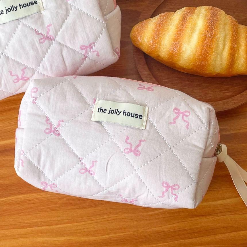 Bow Fabric Pouch / Makeup Bag / Clutch Product Image