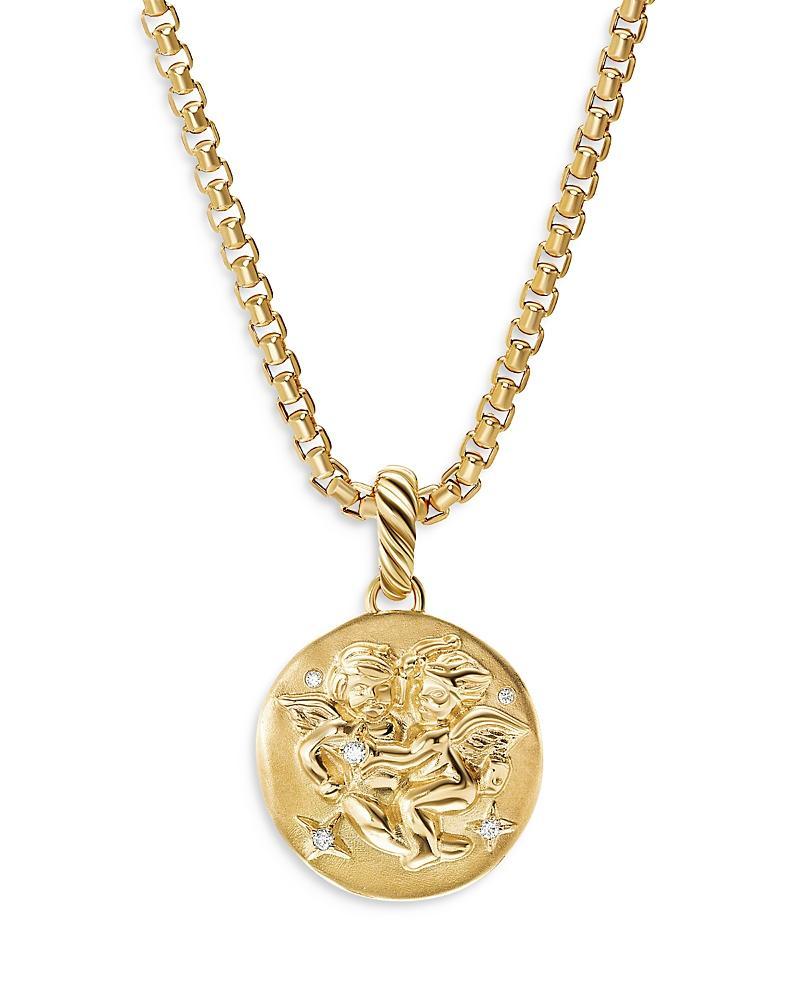 Womens Zodiac Amulet In 18K Yellow Gold With Diamonds Product Image