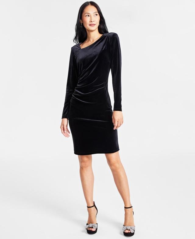 I.n.c. International Concepts Womens Long-Sleeve Velvet Family Matching Dress, Created for Macys Product Image