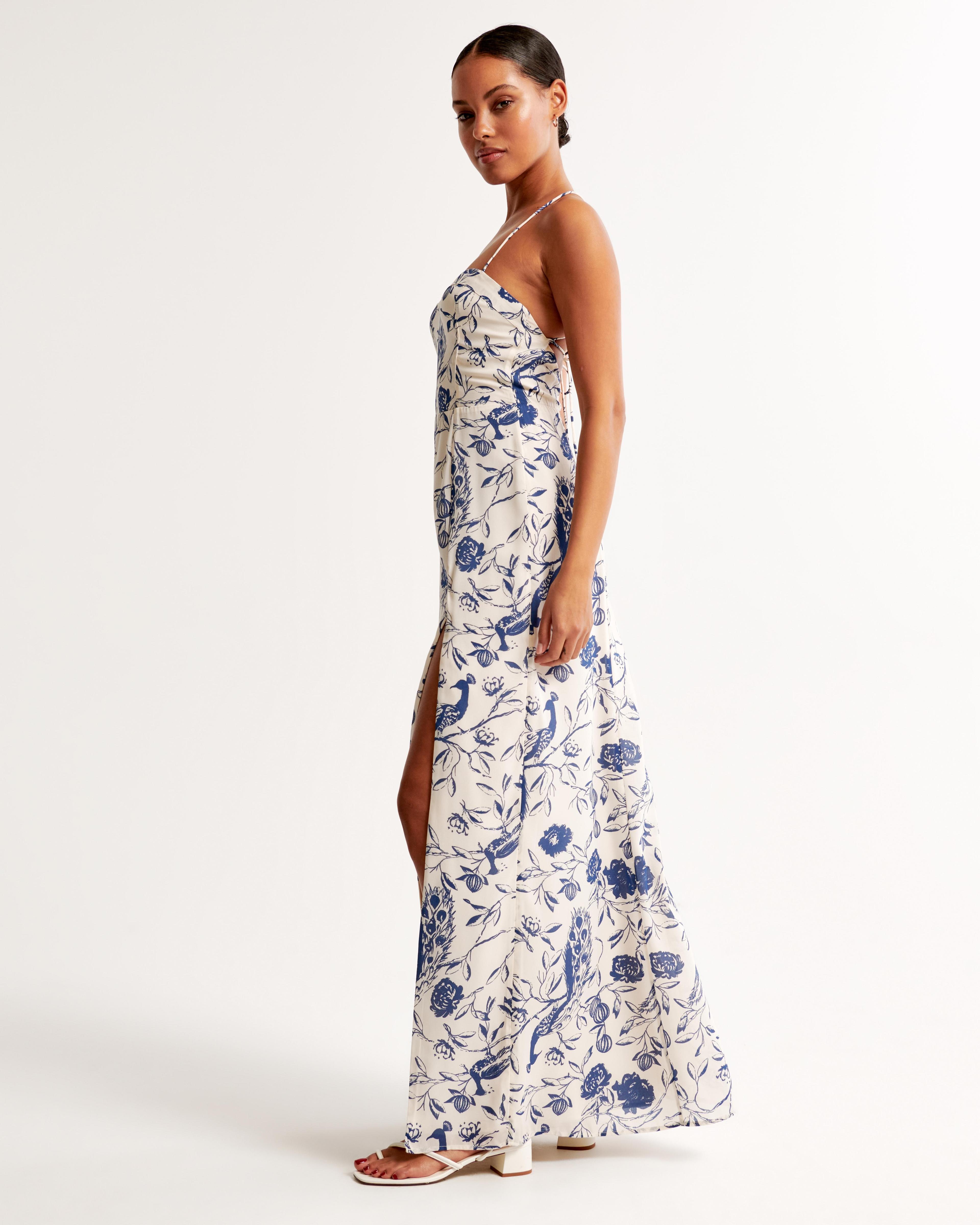 The A&F Camille Tie-Back Maxi Dress Product Image