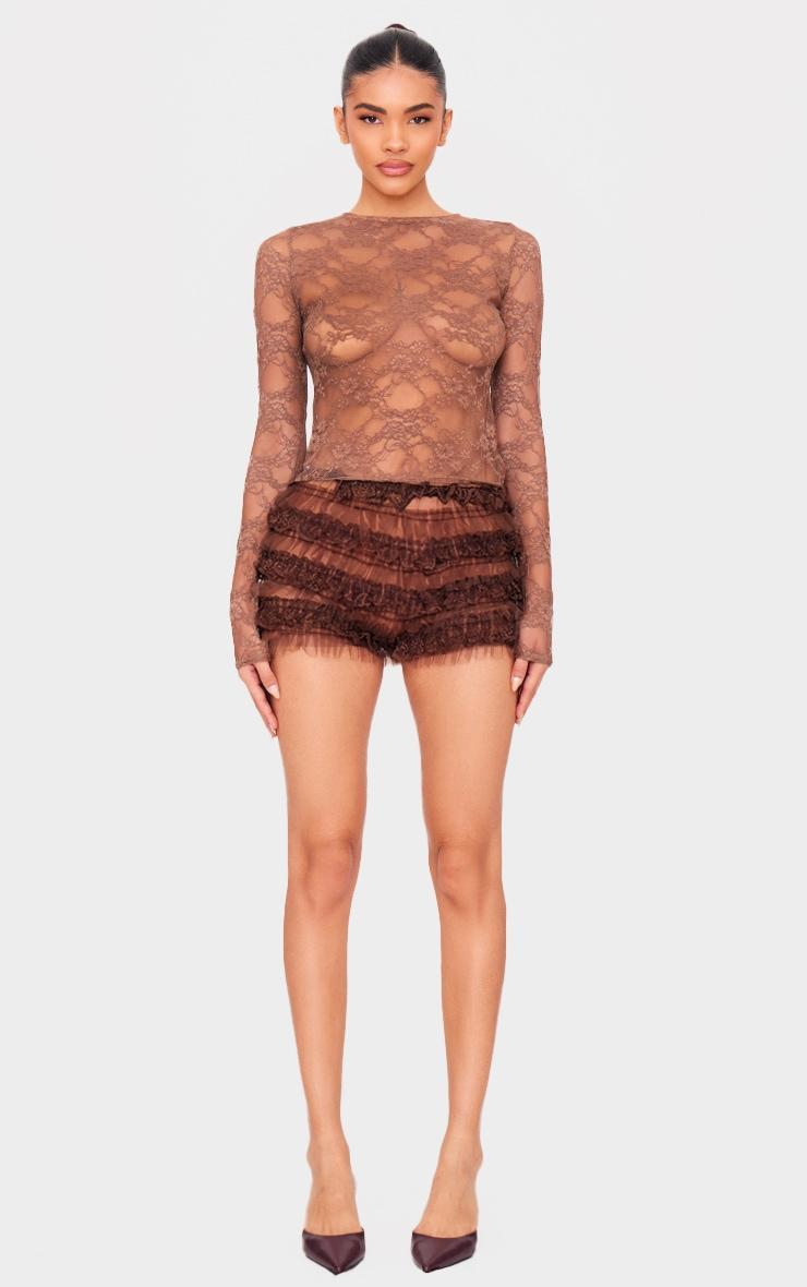  Chocolate Lace Long Sleeve Top Product Image