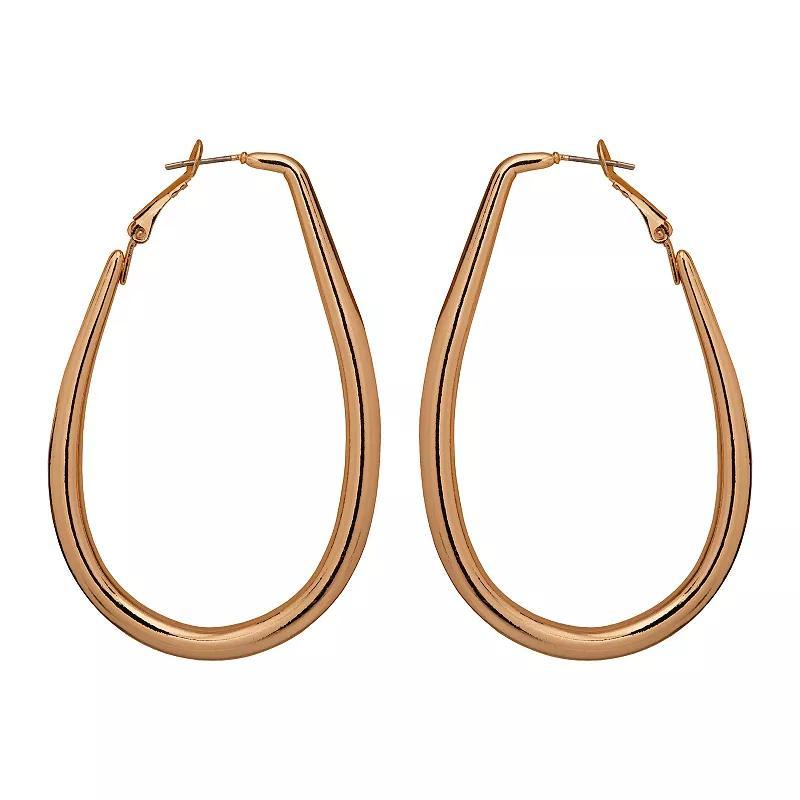 Emberly Oversized Organic Shape Hoop Earrings, Womens, None Product Image