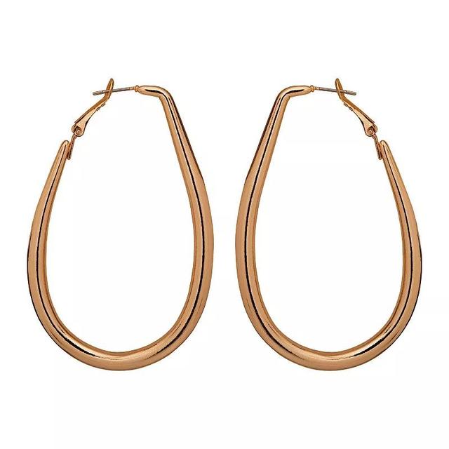 Emberly Oversized Organic Shape Hoop Earrings, Womens, None Product Image