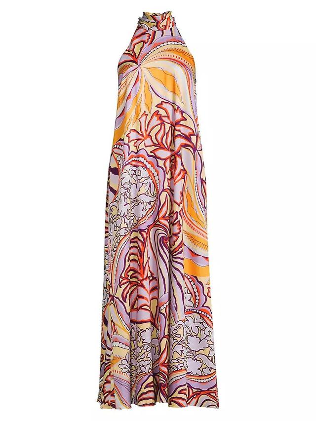 Ziggy Floral Halter Maxi Dress Product Image