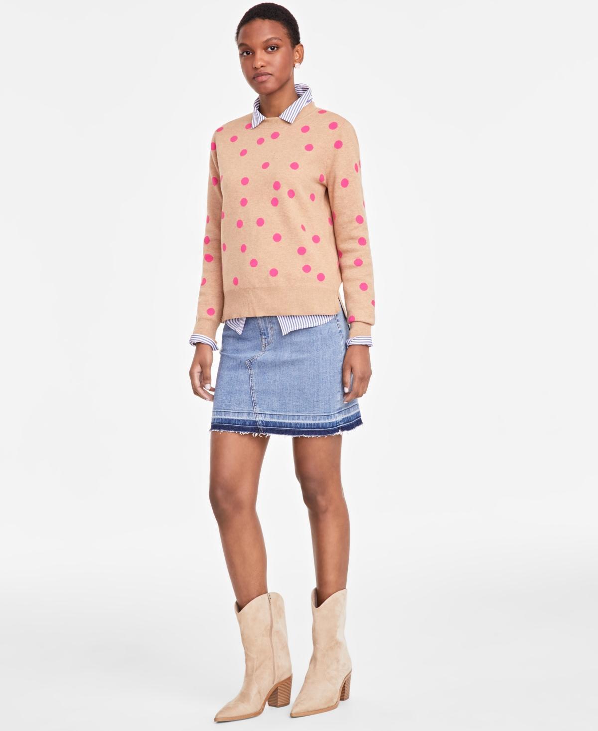 On 34th Womens Crewneck Long-Sleeve Sweater, Created for Macys Product Image