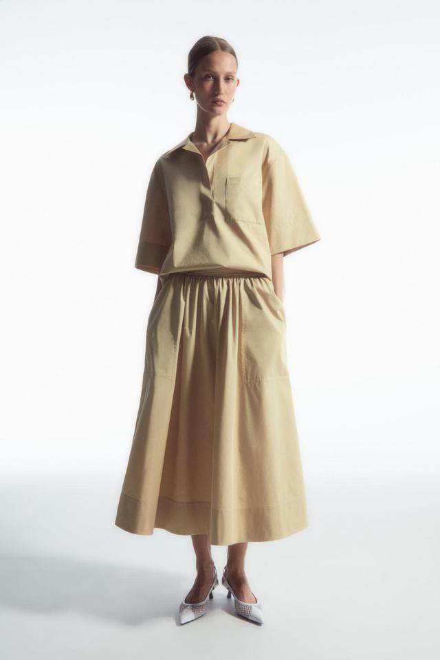 ELASTICATED MIDI SKIRT Product Image