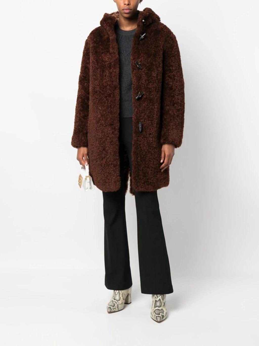 RAG & BONE Toggle-fastening Hooded Coat In Brown Product Image