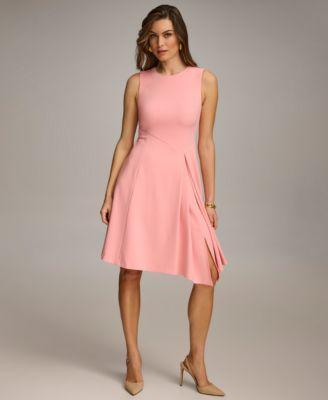 Women's Jewel-Neck A-Line Midi Dress Product Image