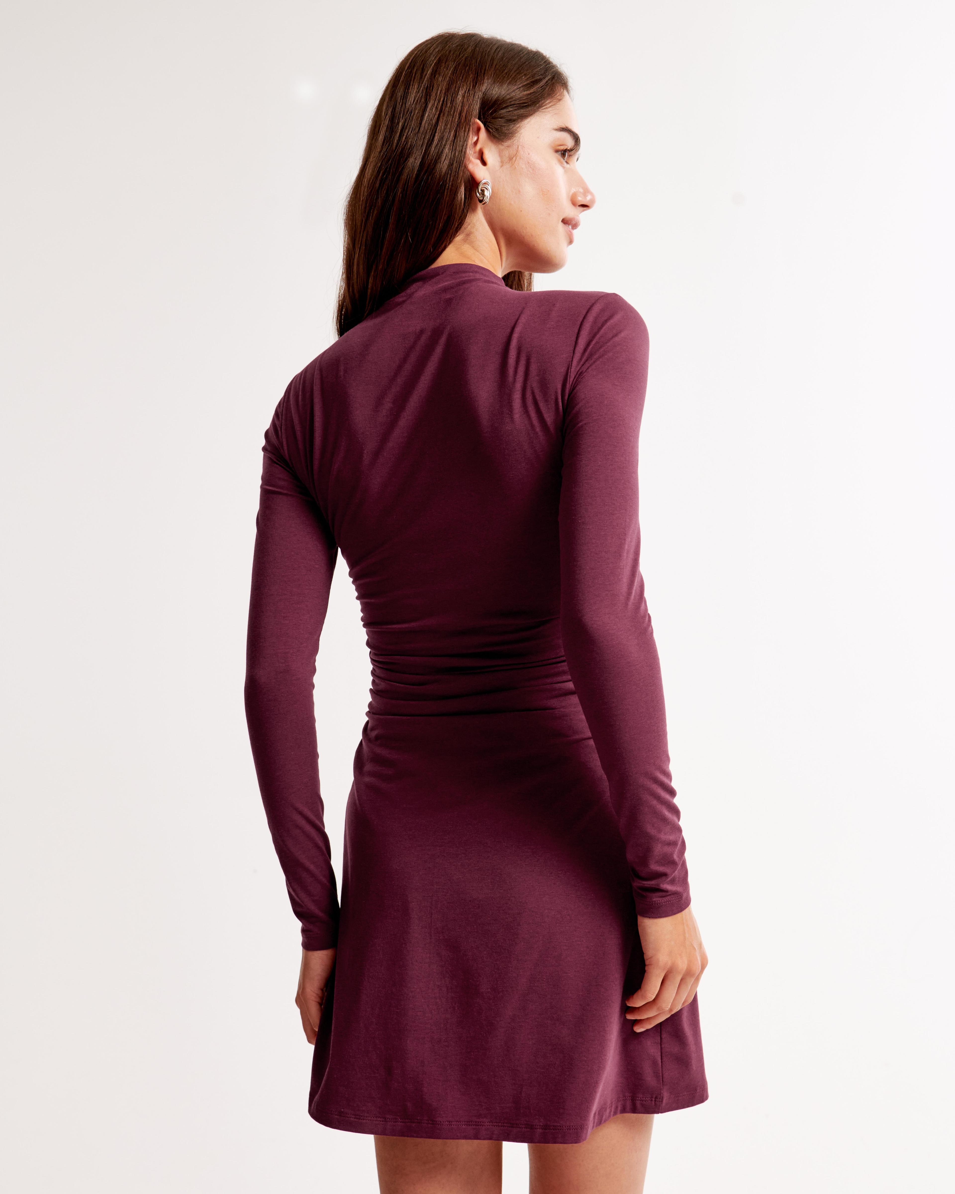 The A&F Paloma Long-Sleeve Mini Dress Product Image