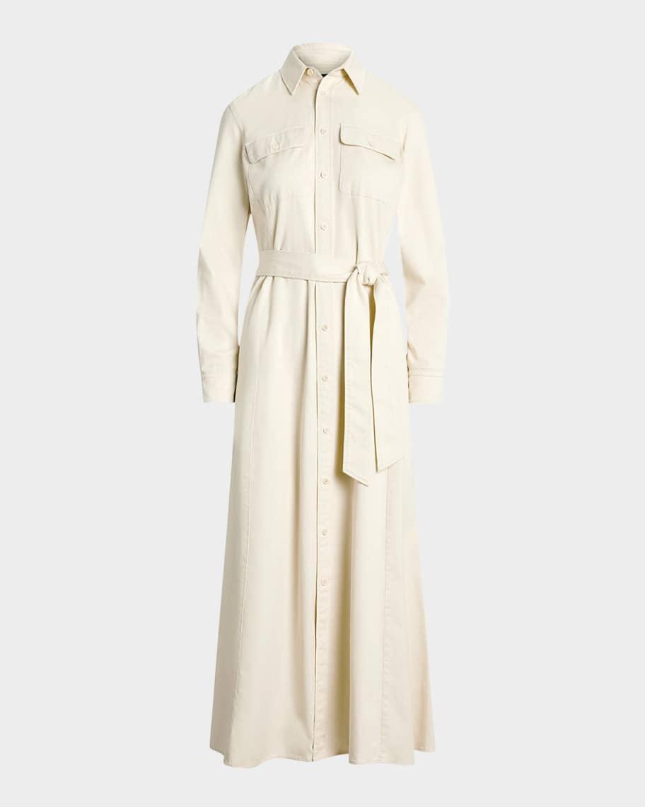 Belted Cotton Twill Shirtdress product image