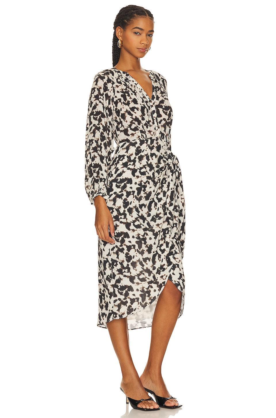 Womens Tyra Tie-Waist Print Midi-Dress Product Image