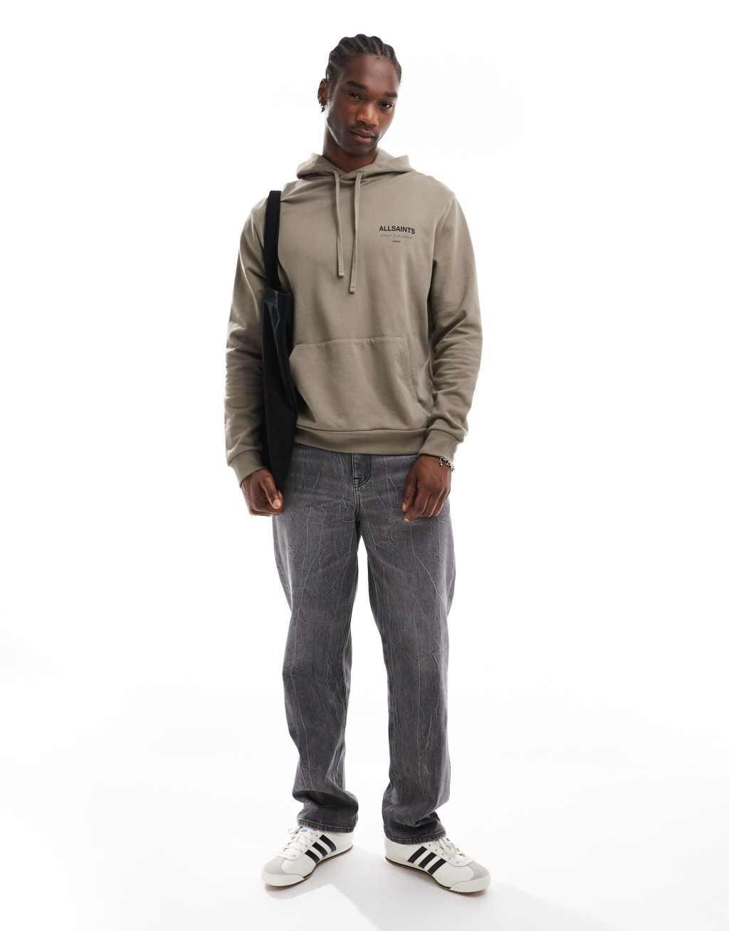 AllSaints Underground Oth hoodie in green Product Image