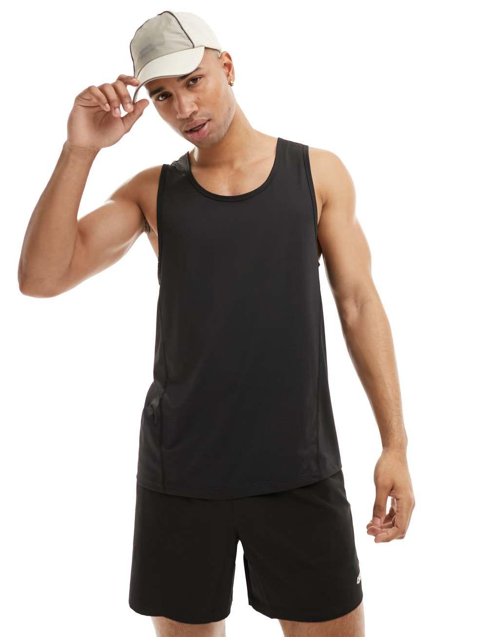 ASOS 4505 icon training tank top with racer back in black  Product Image