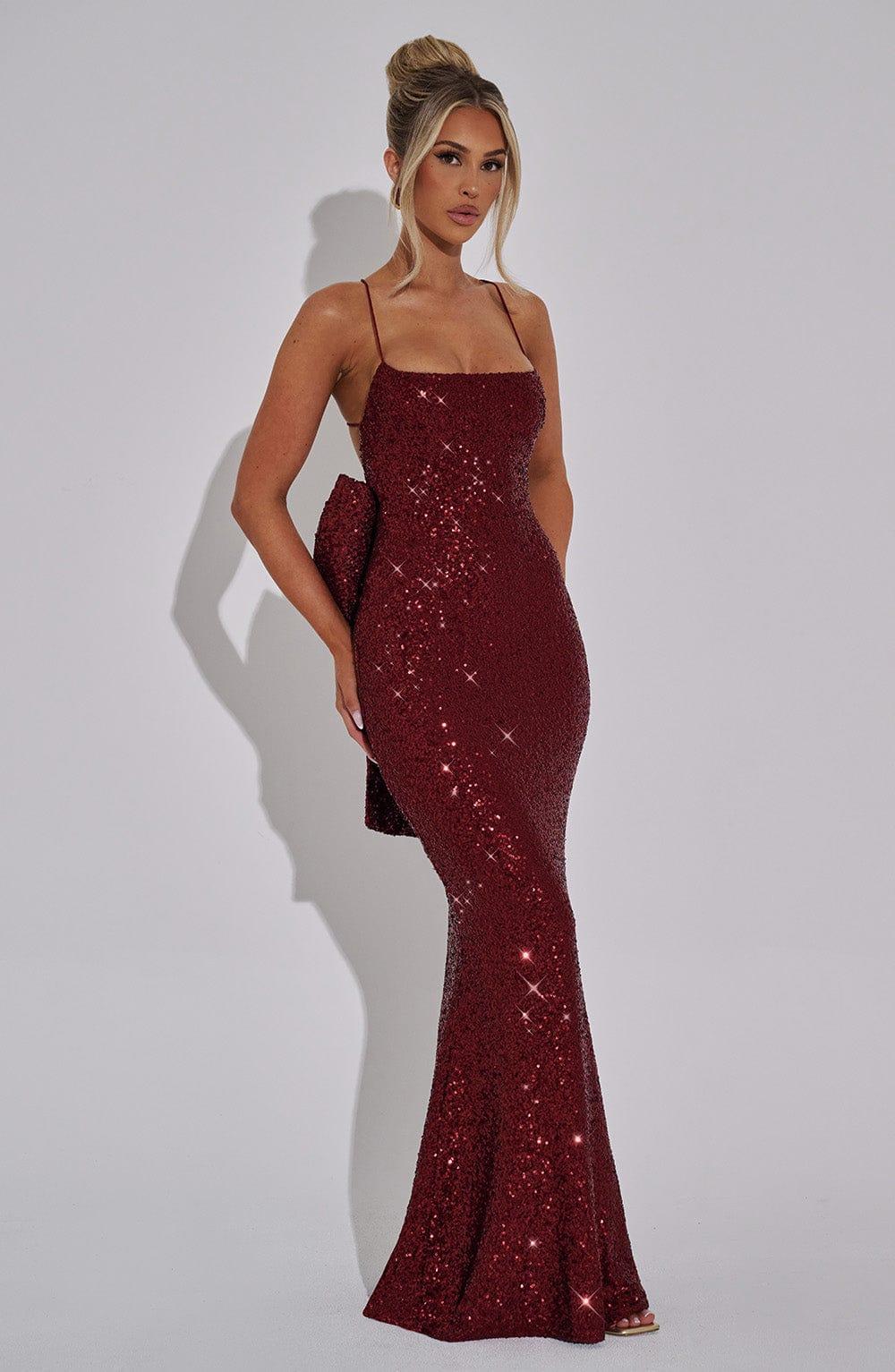 Meridith Maxi Dress - Wine Product Image