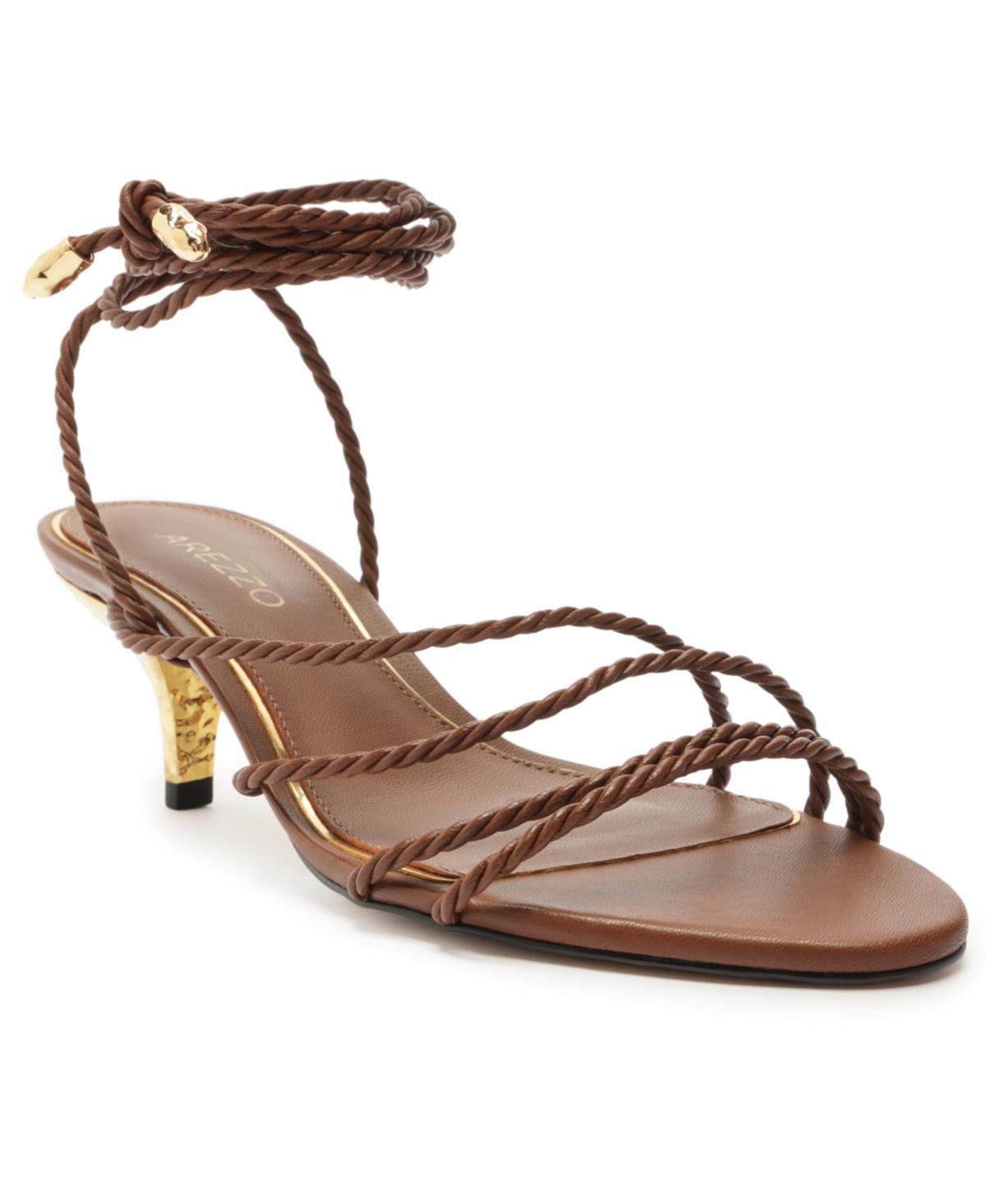 Arezzo Womens The Campaign Mid Stiletto Lace-Up Sandals Product Image