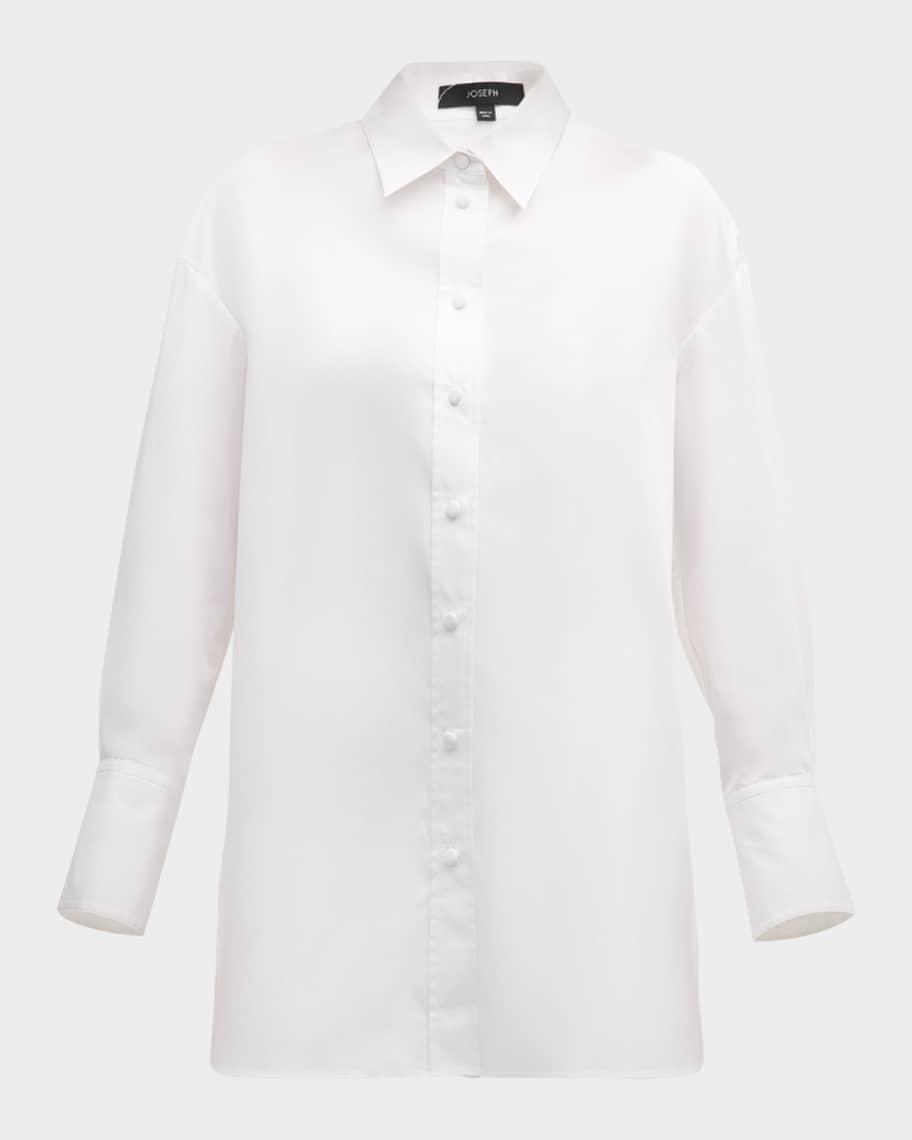 Berton Button-Down Cotton Poplin Blouse Product Image