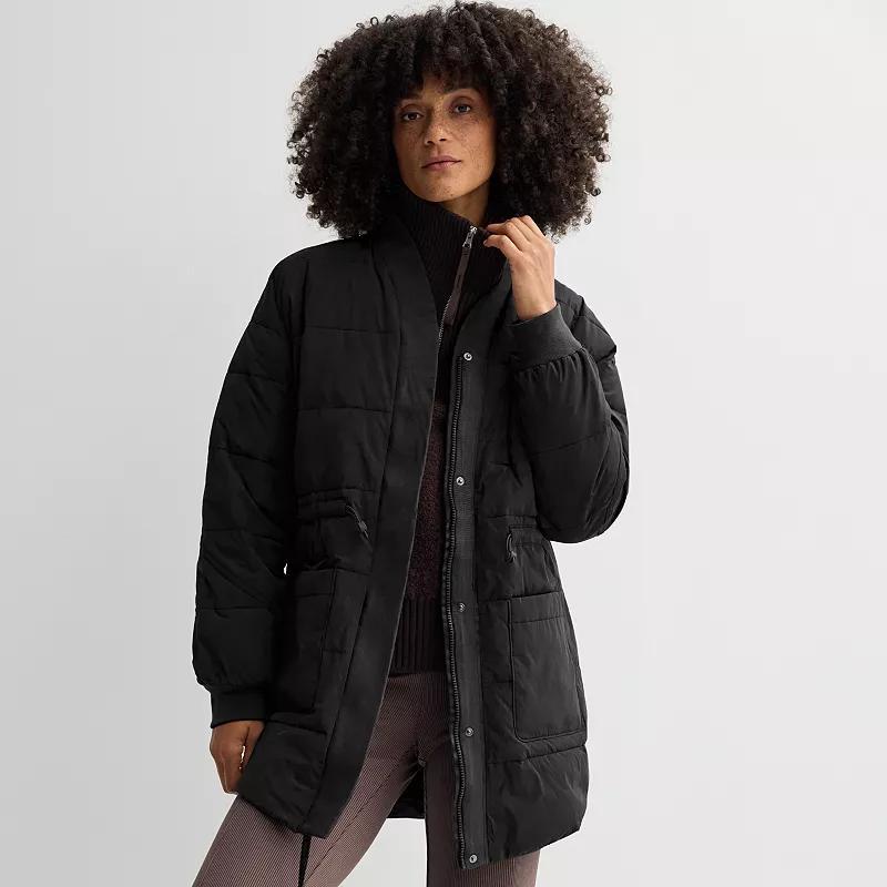 Womens FLX Lightweight Long Quilted Puffer Jacket product image