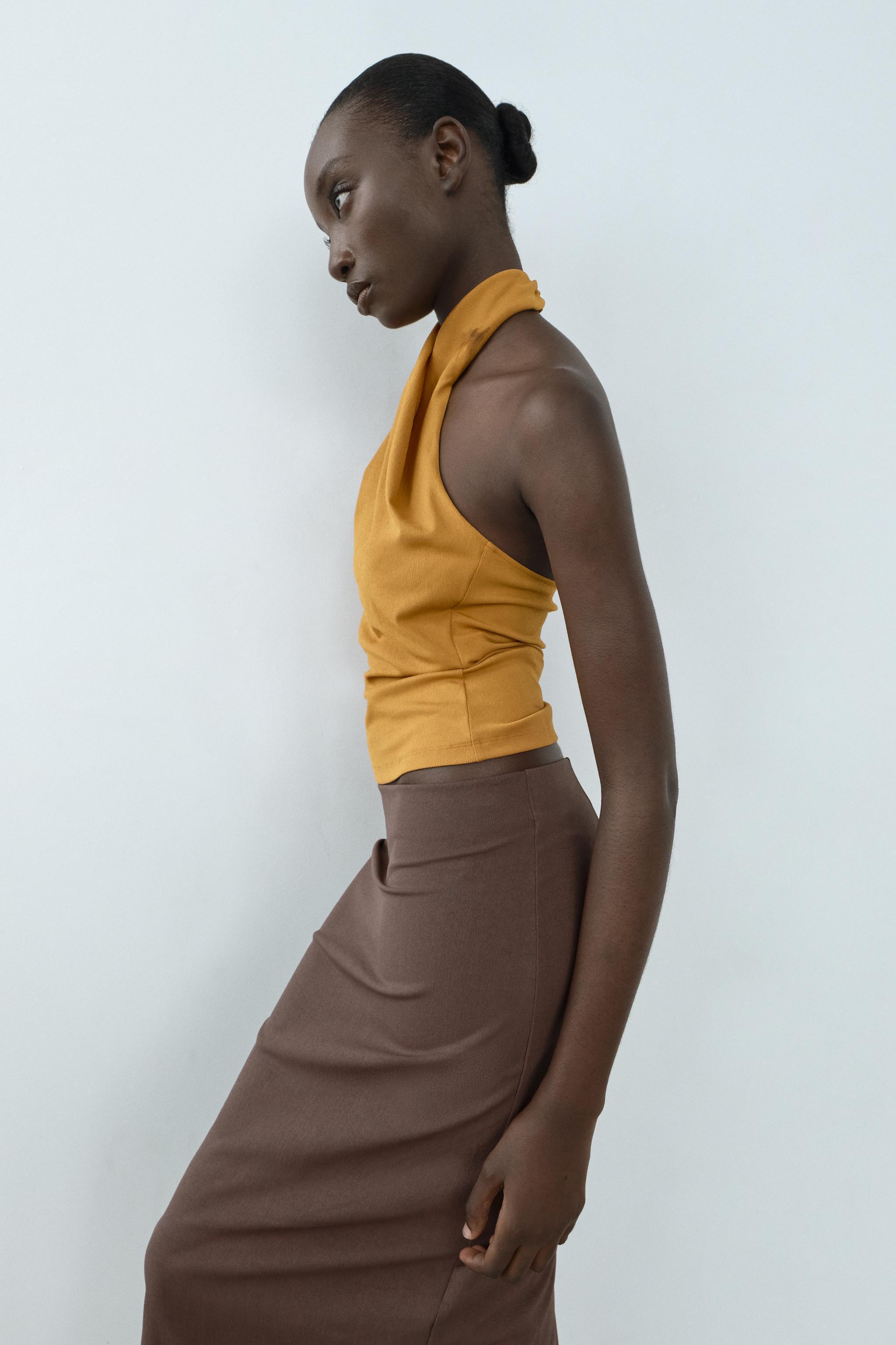 STRETCHY DRAPED TOP Product Image