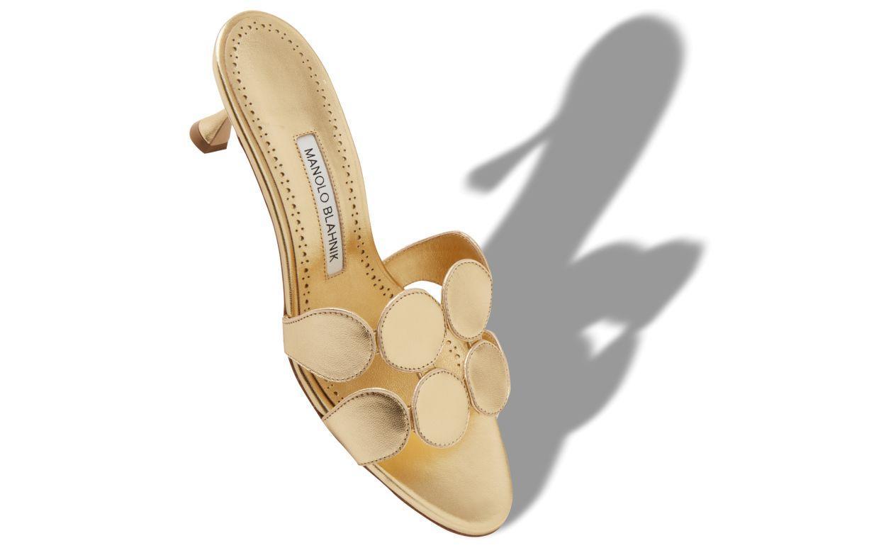 HARIBALMU  Gold Nappa Leather Mules product image