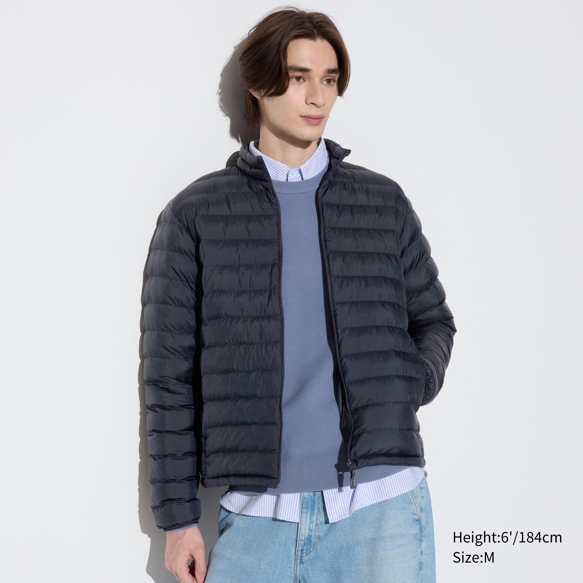 Mens Pufftech Jacket with Anti-Static Navy 2XS UNIQLO US Product Image