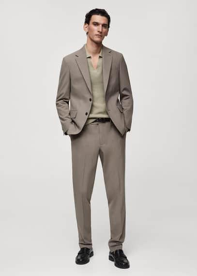 MANGO MAN - Slim-fit wool suit blazer beigeMen Product Image