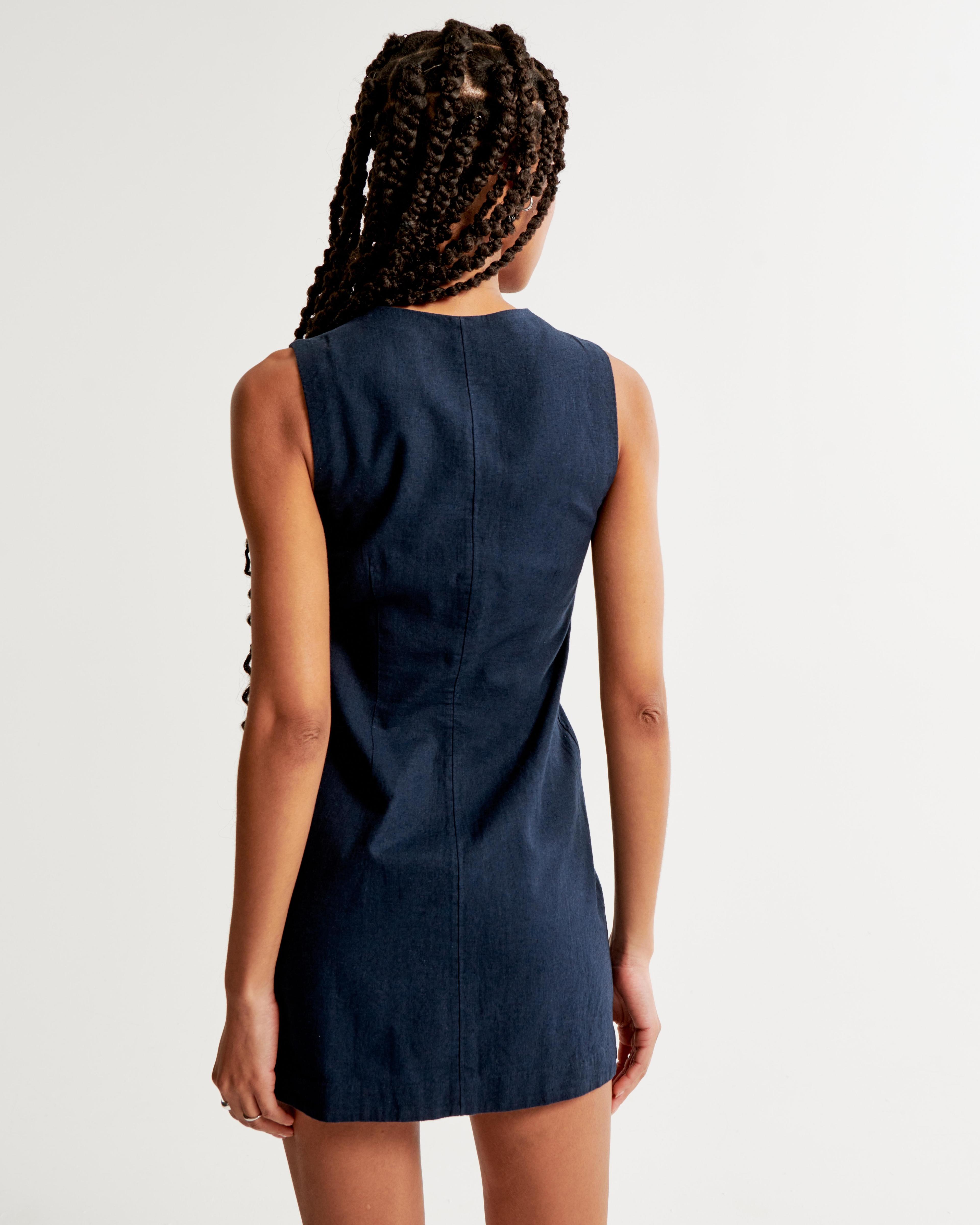 The A&F Mara Linen-Blend Vest Mini Dress Product Image