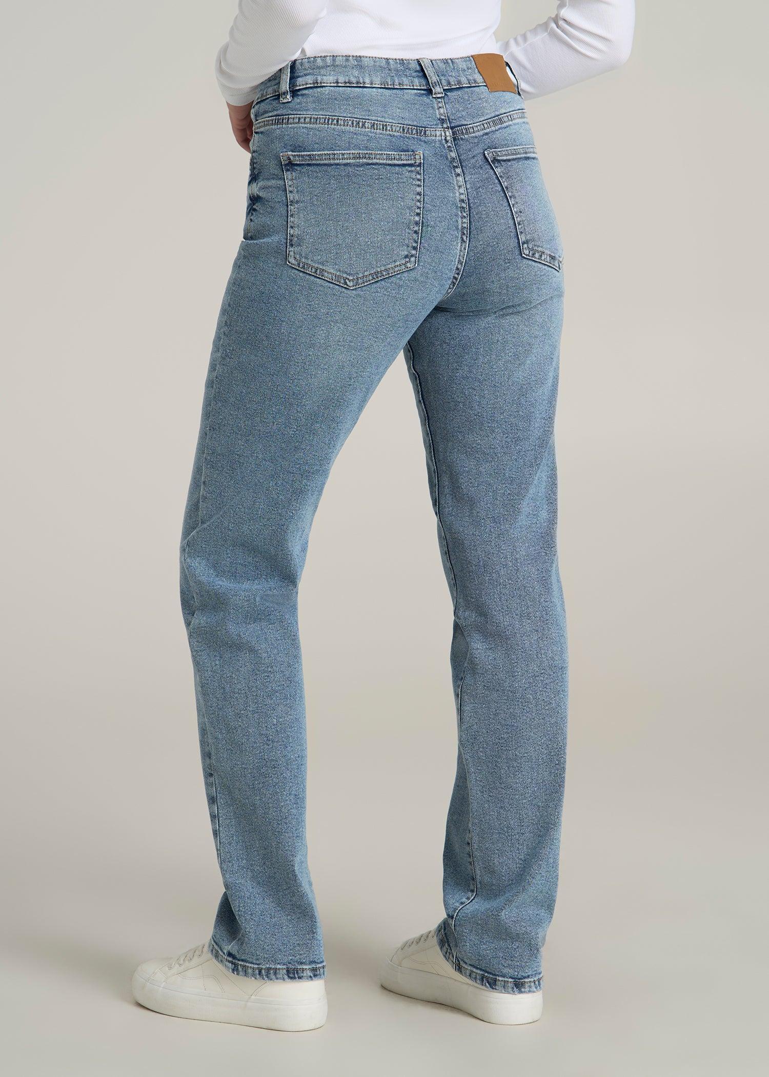 Harper High Rise Straight Stretch Tall Women's Jeans in Perfect Blue Product Image