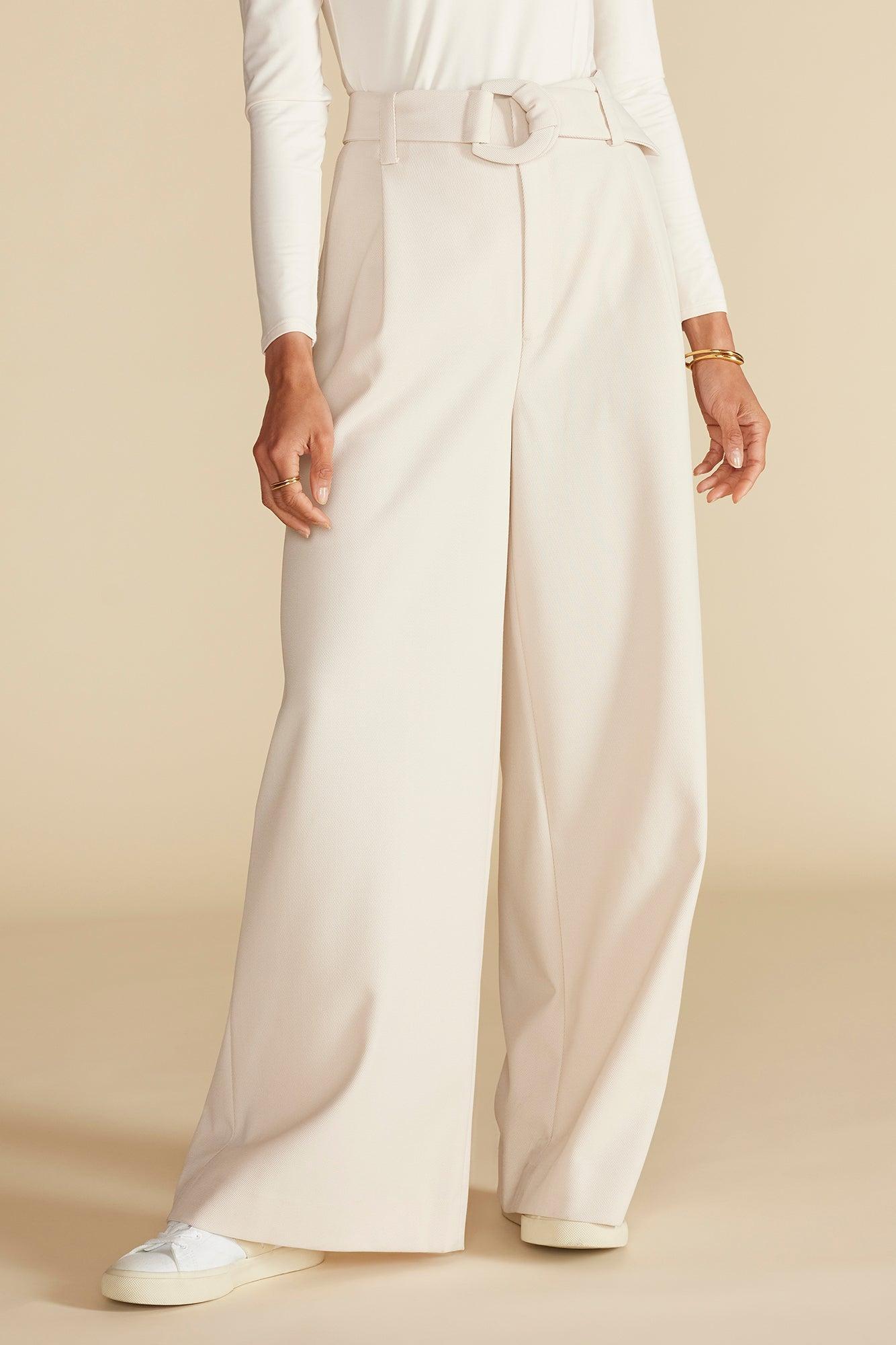 Victoire Wide Leg Pant - Ivory Product Image