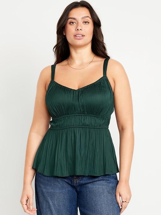 Waist-Defined Satin Top Product Image