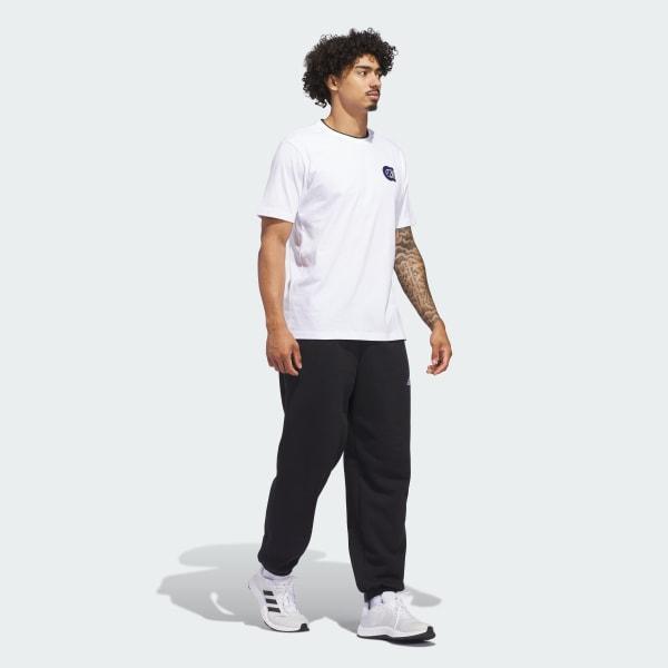 adidas Summer Prep Graphic Tee White M Mens Product Image