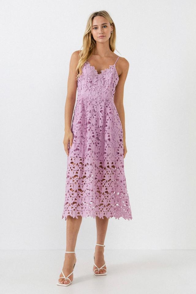 endless rose Womens Lace Cami Midi Dress Product Image