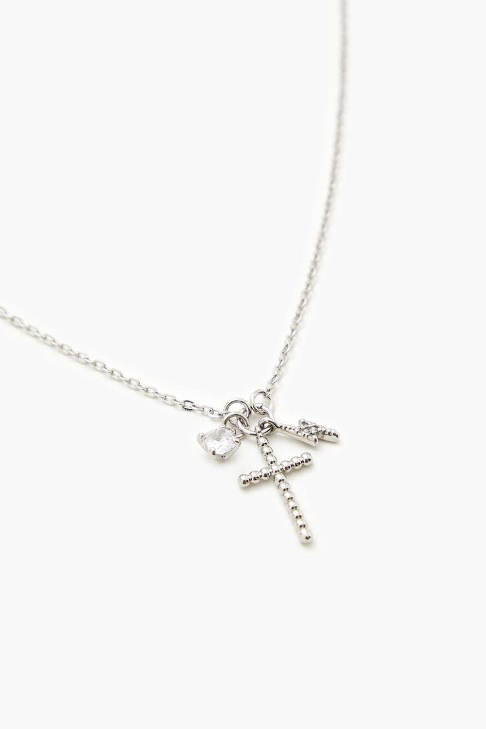 CZ Cross Charm Necklace | Forever 21 Product Image