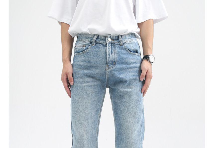 Mid Rise Washed Wide Leg Jeans Product Image