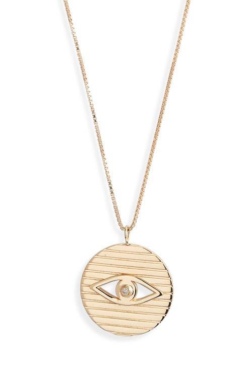 Jennifer Zeuner Stassi Diamond Evil Eye Pendant Necklace Product Image