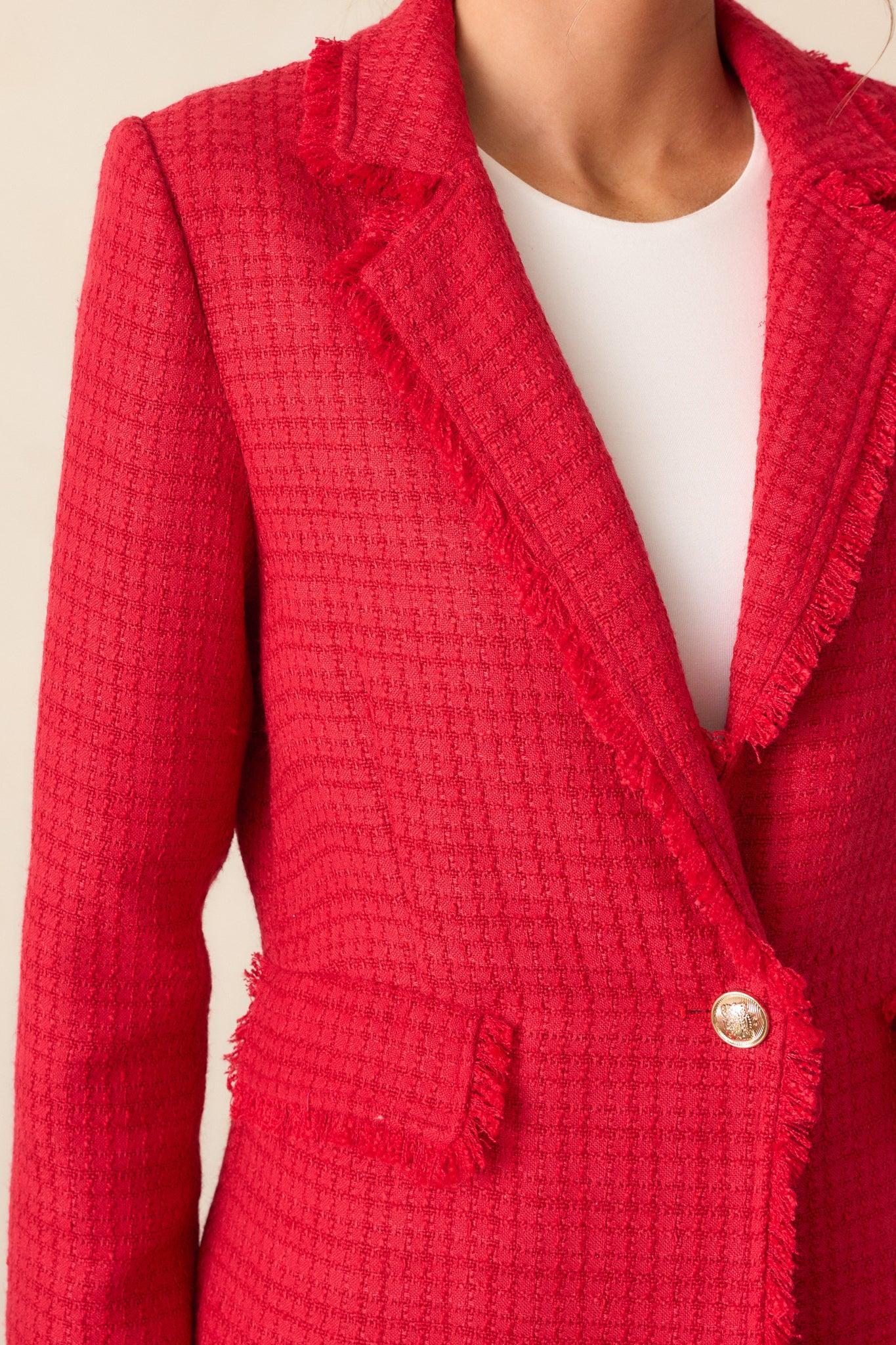 Made For This Red Tweed Blazer Product Image