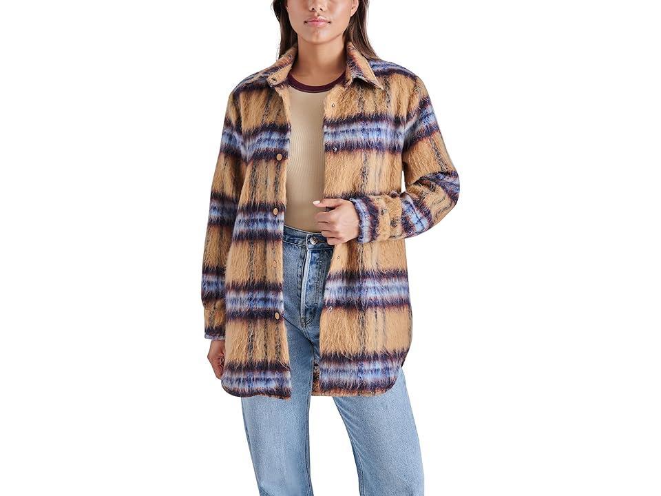 Steve Madden Eldridge Oversize Plaid Shirt Jacket Product Image