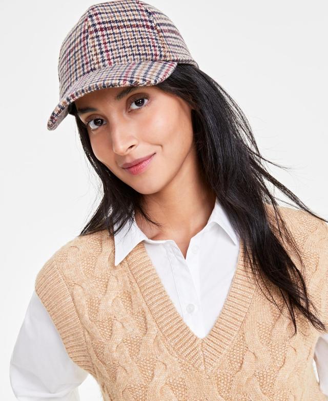 On 34th Womens Menswear Plaid Baseball Cap, Created for Macys Product Image