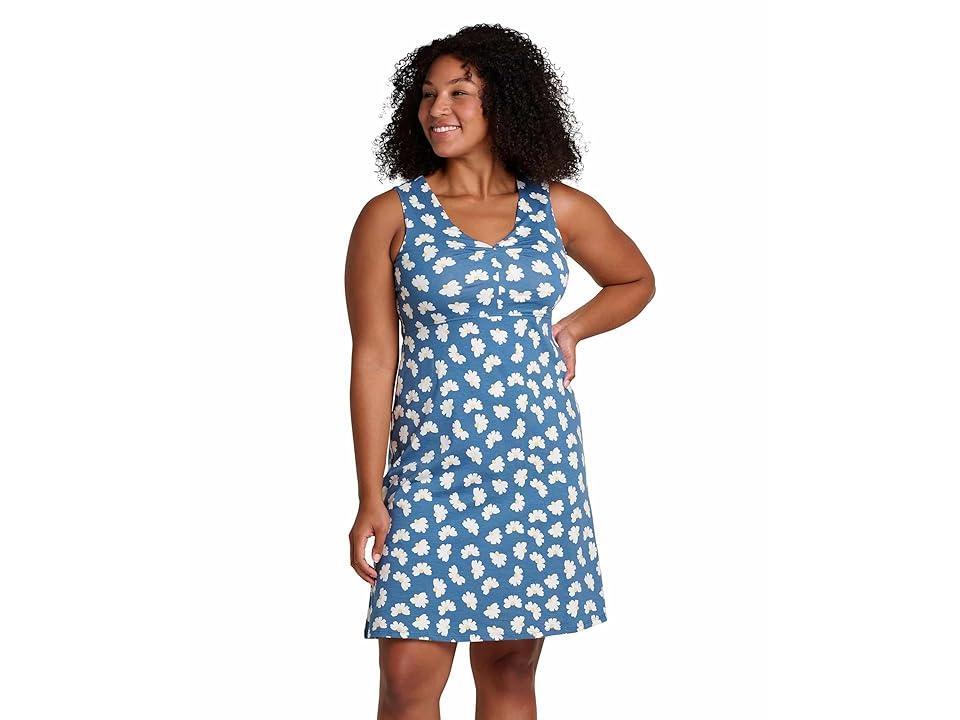 Toad&Co Rosemarie Sleeveless Dress (Pacific 1/2 Daisy Print) Women's Dress Product Image